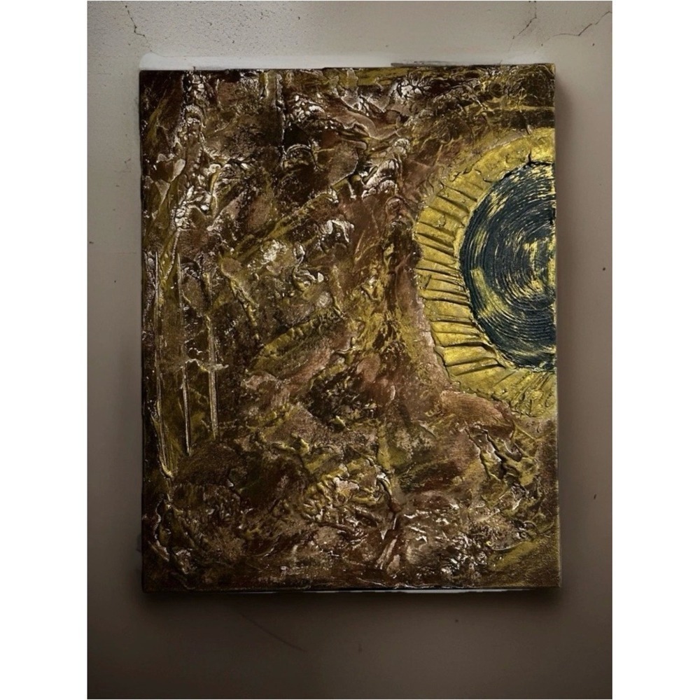 Canvas Painting 16 X 20 Acrylic Hand Painted Earthtones Titled Serenity Signed